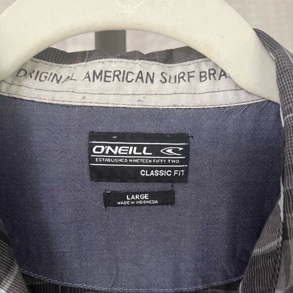 O’Neill Plaid Short Sleeve Button Up Top Shirt Men’s Large - Picture 5 of 5